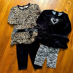 EUC 2 sets! Girls 🦓 🐆 outfits
